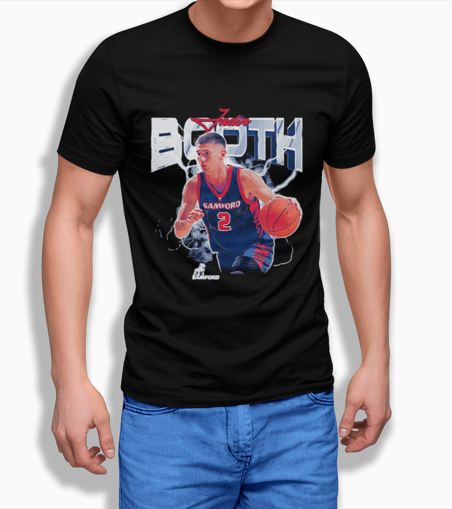Jadin Booth Samford Basketball Number 2 NCAA '26 T-Shirt