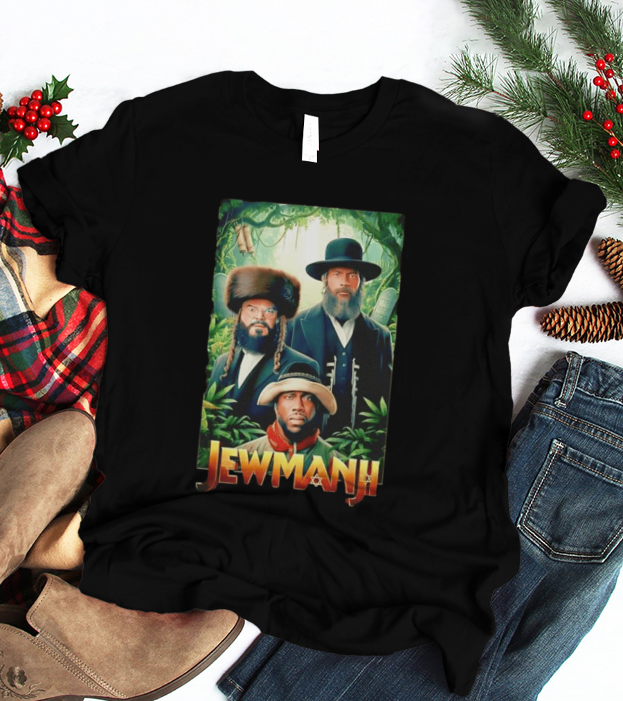 Jewmanji Movie Parody With Orthodox Jewish Characters T-Shirt