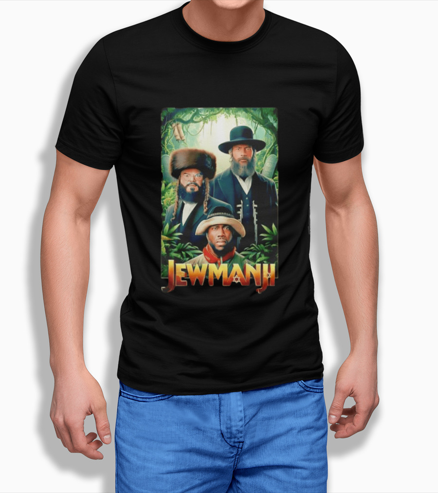 Jewmanji Movie Parody With Orthodox Jewish Characters T-Shirt