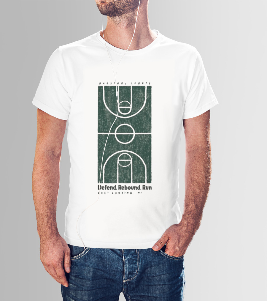 Barstool Sports Defend Rebound Run East Lansing Court T-Shirt