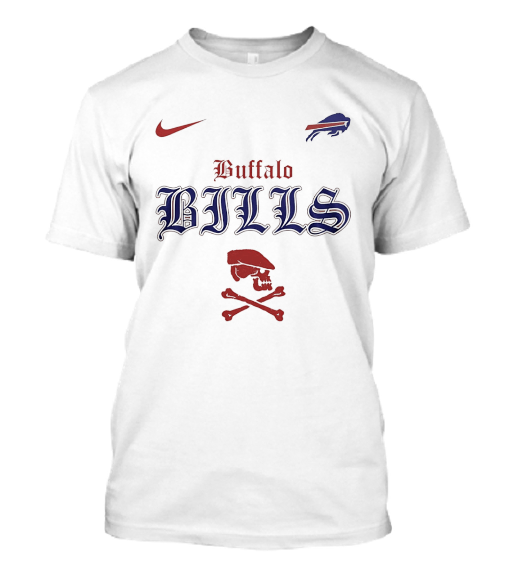Buffalo Bills Nike Dropkick Murphys Collaboration Go Bills Skull T-Shirt