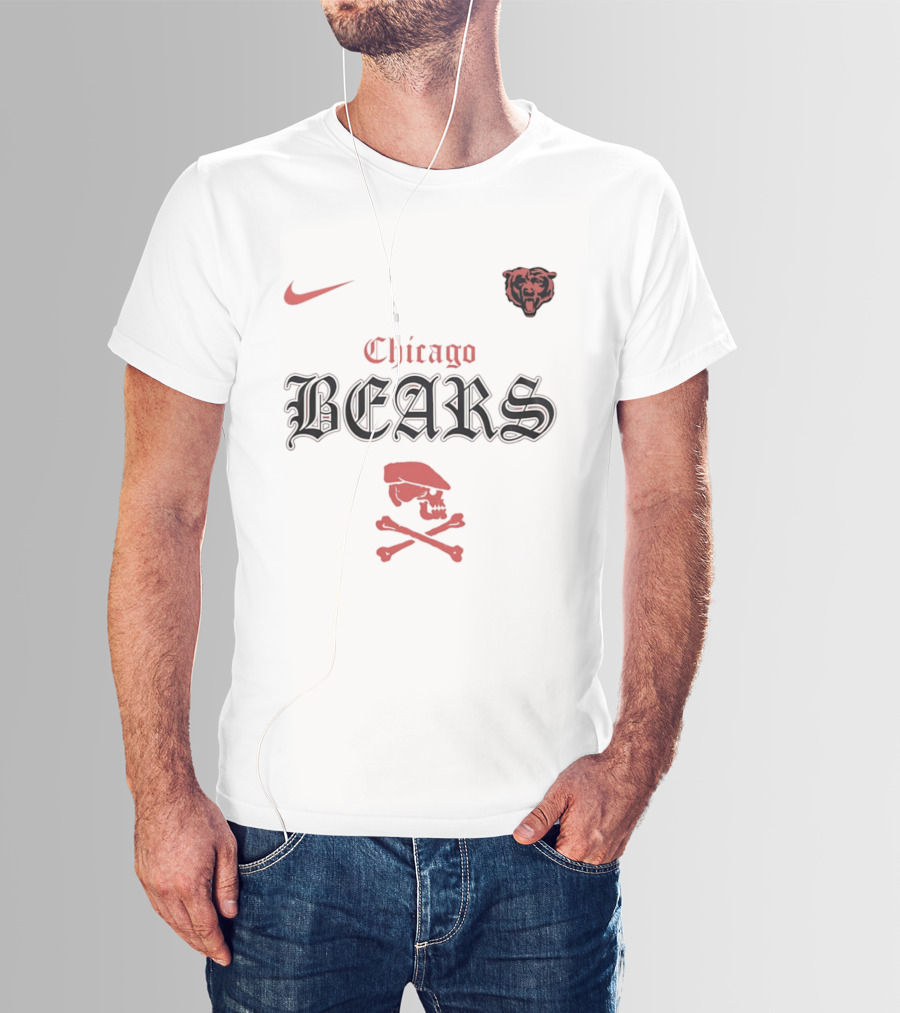 Nike Chicago Bears Dropkick Murphys Skull T-Shirt