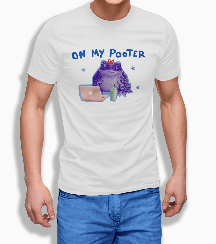 On My Pooter Frog Laptop Smoothie T-Shirt
