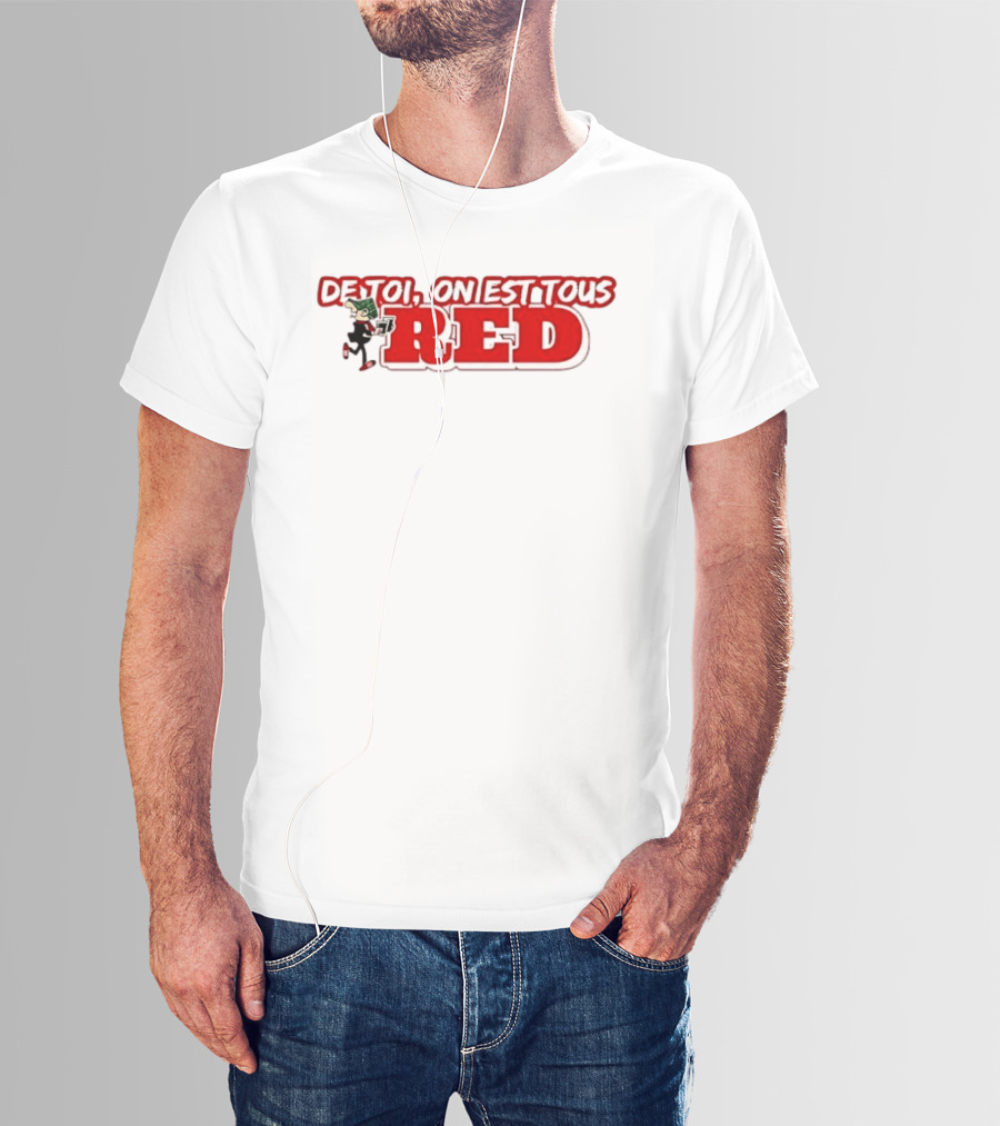 De Toi On Est Tous Red Baseball T-Shirt
