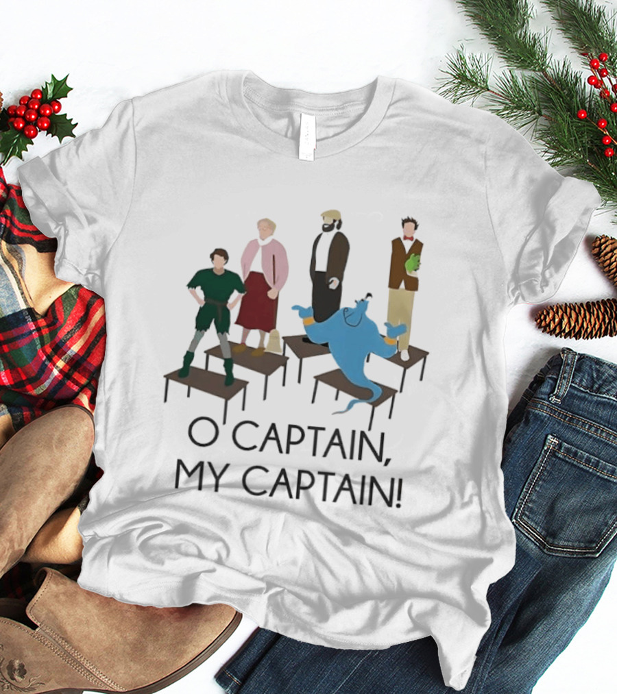 Dead Poets Society O Captain My Captain Characters On Desks T-Shirt