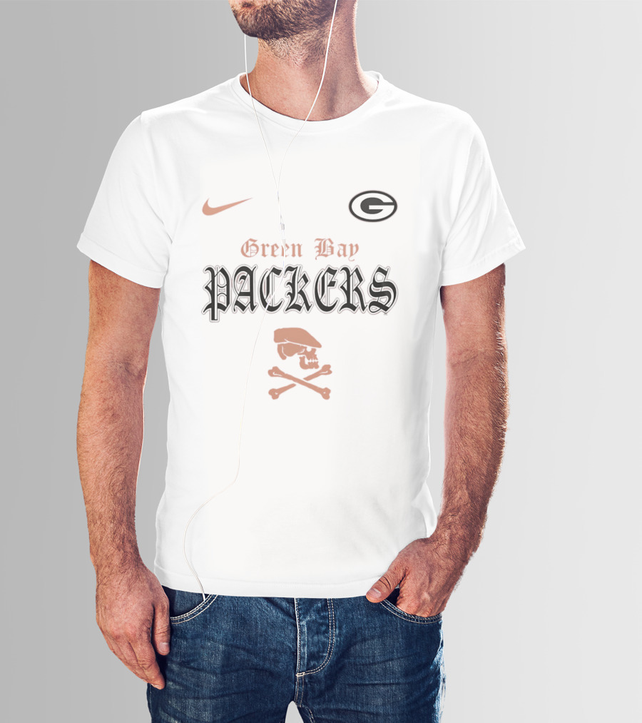 Nike Green Bay Packers Dropkick Murphys Skull Crossbones T-Shirt