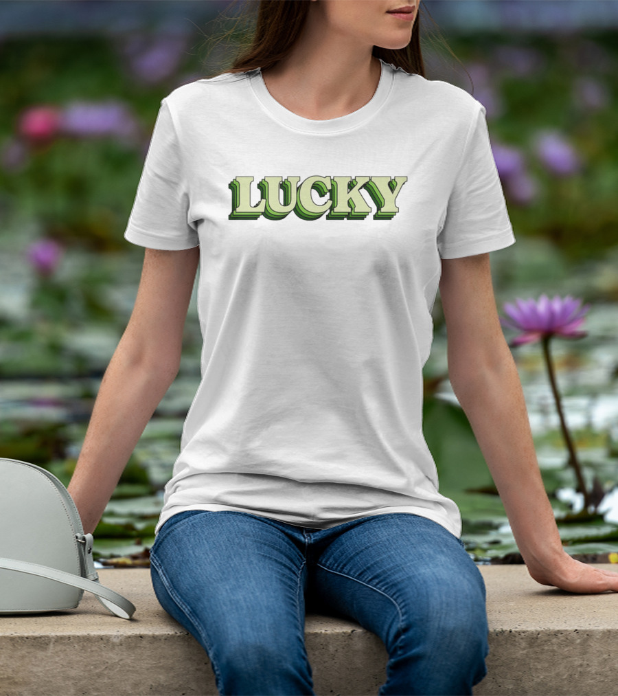Lucky St Patrick's Day Green Gradient 3D T-Shirt