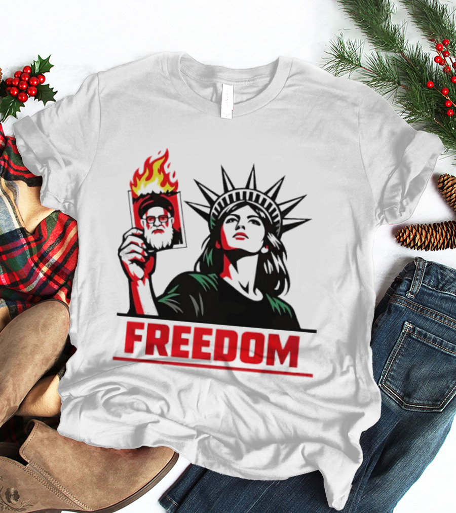 Statue Of Liberty Freedom Flame Sarcastic Political T-Shirt