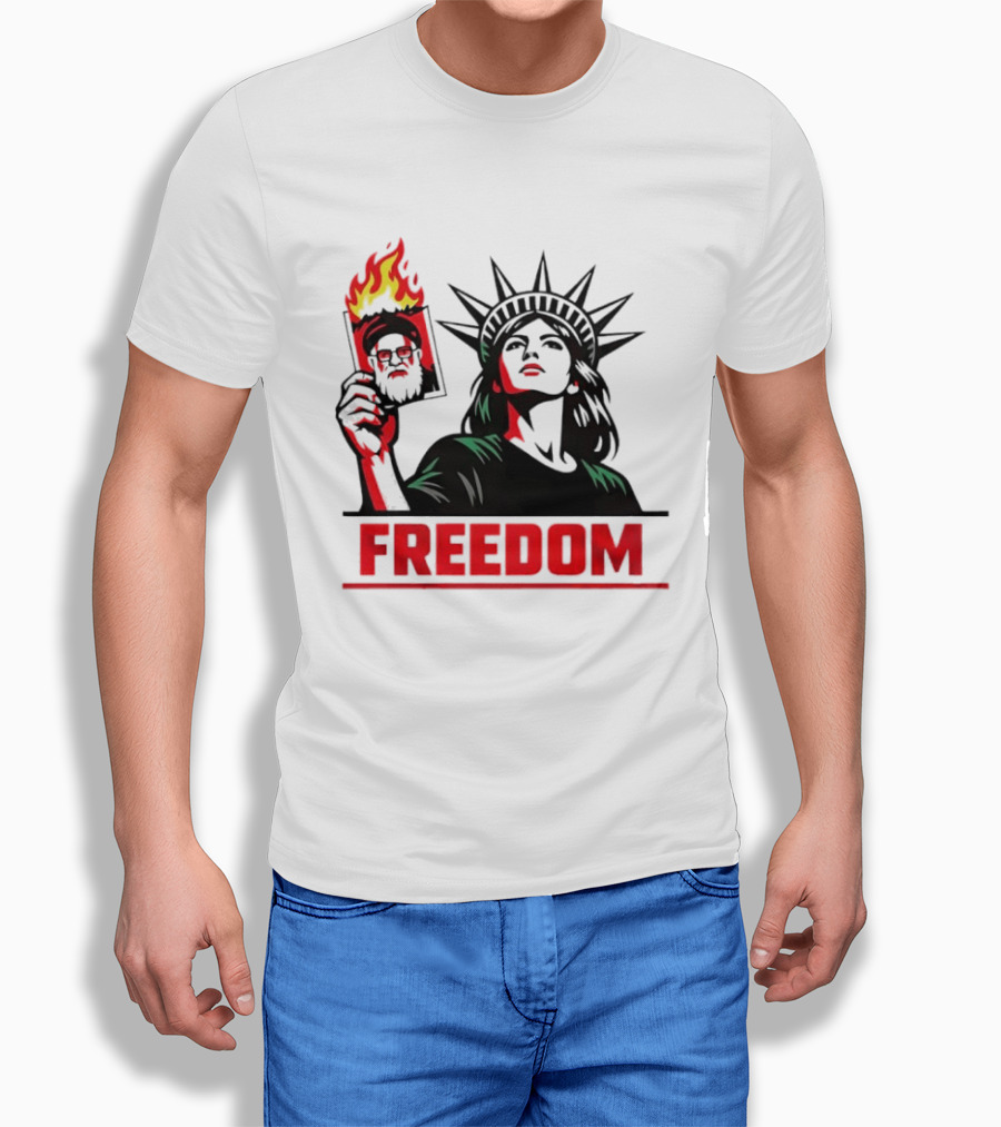 Statue Of Liberty Freedom Flame Sarcastic Political T-Shirt