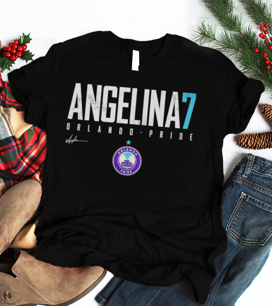 Angelina 7 Orlando Pride NWSL Soccer Fan Merchandise T-Shirt