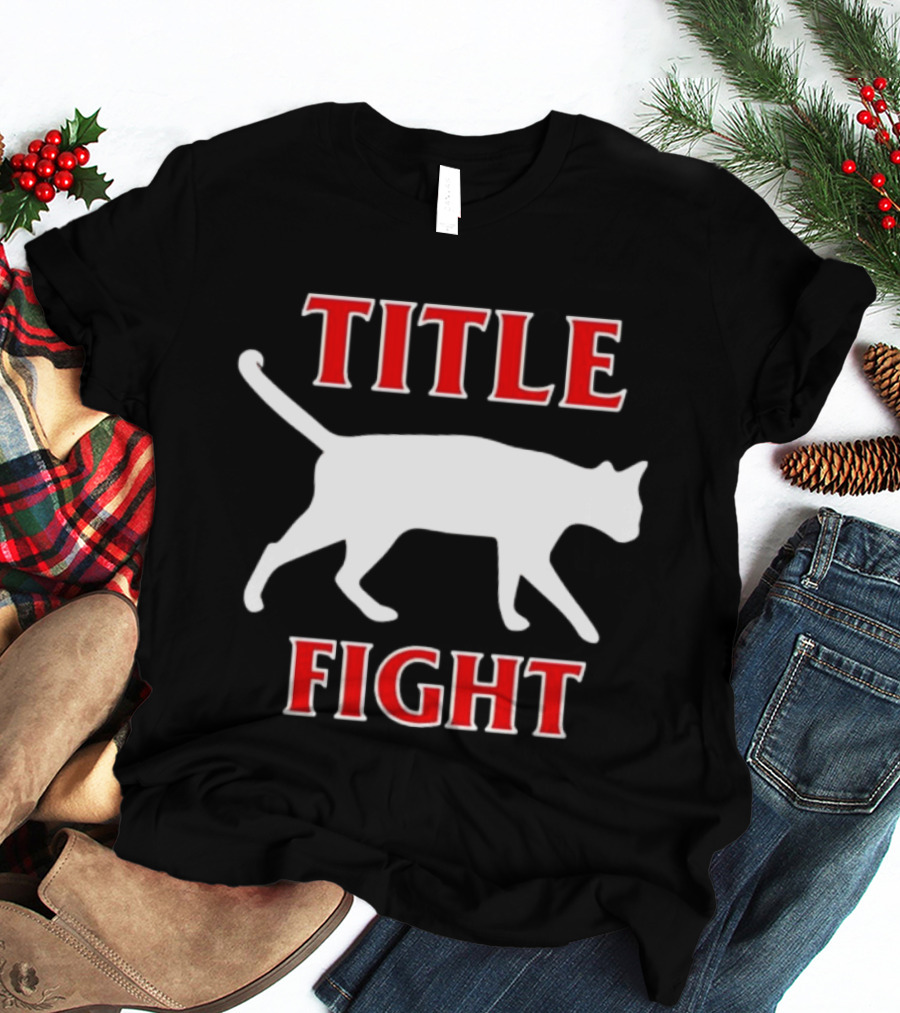 Title Fight Cat Silhouette Bold Red T-Shirt