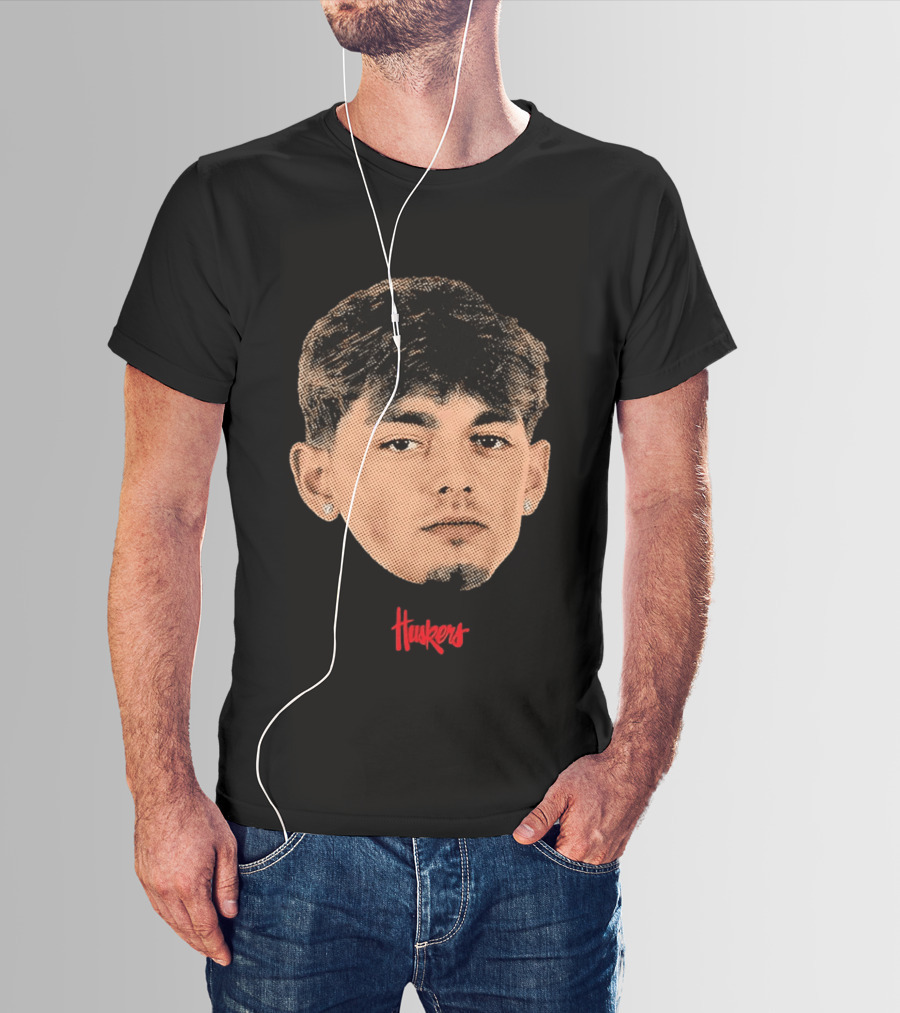 Connor Essegian Huskers Big Head Nebraska Cornhuskers T-Shirt