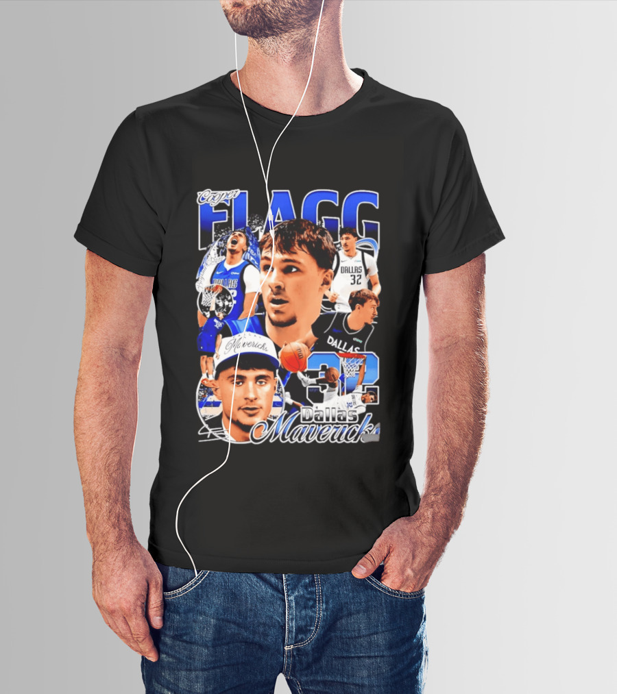 Cooper Flagg Dallas Mavericks 32 Basketball Star T-Shirt