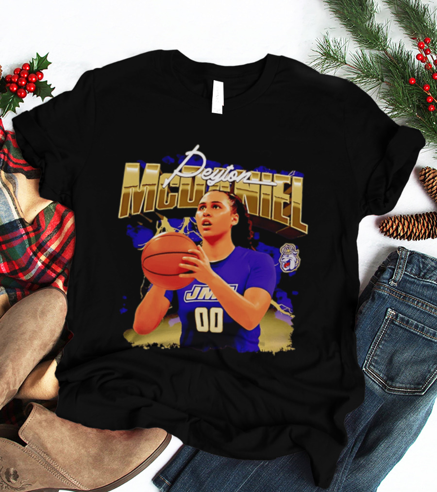 Peyton McDaniel JMU Basketball Player 00 NCAA James Madison Dukes T-Shirt