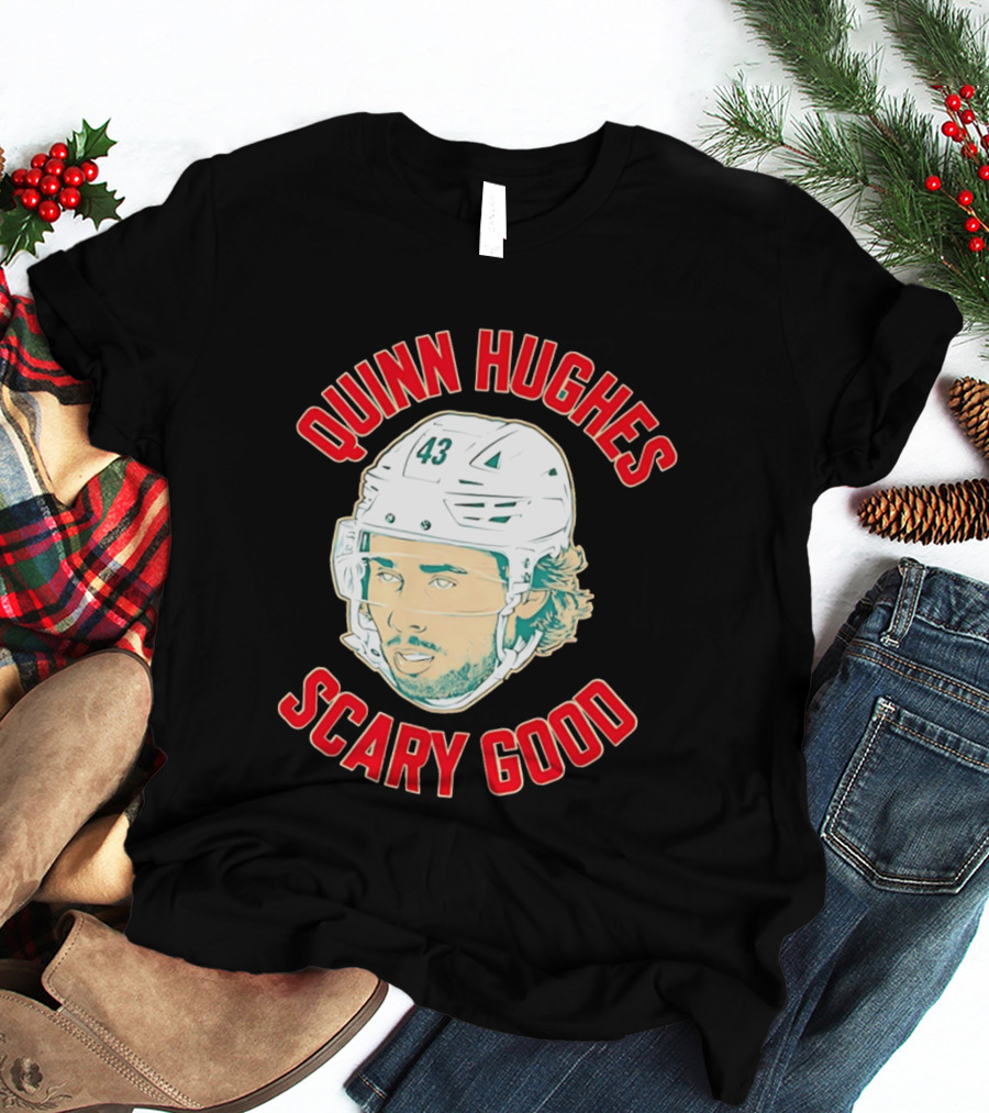 Quinn Hughes Scary Good Hockey 43 T-Shirt