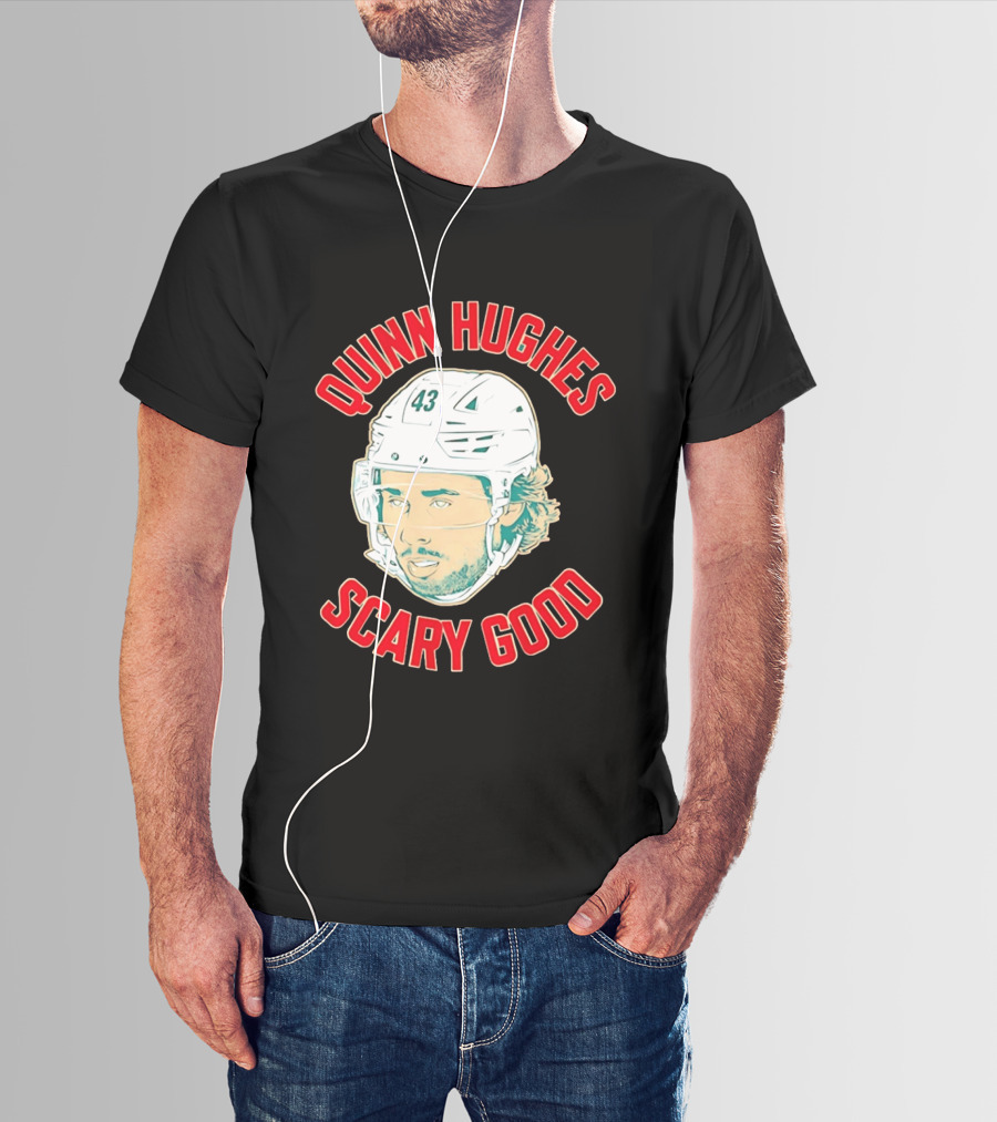 Quinn Hughes Scary Good Hockey 43 T-Shirt