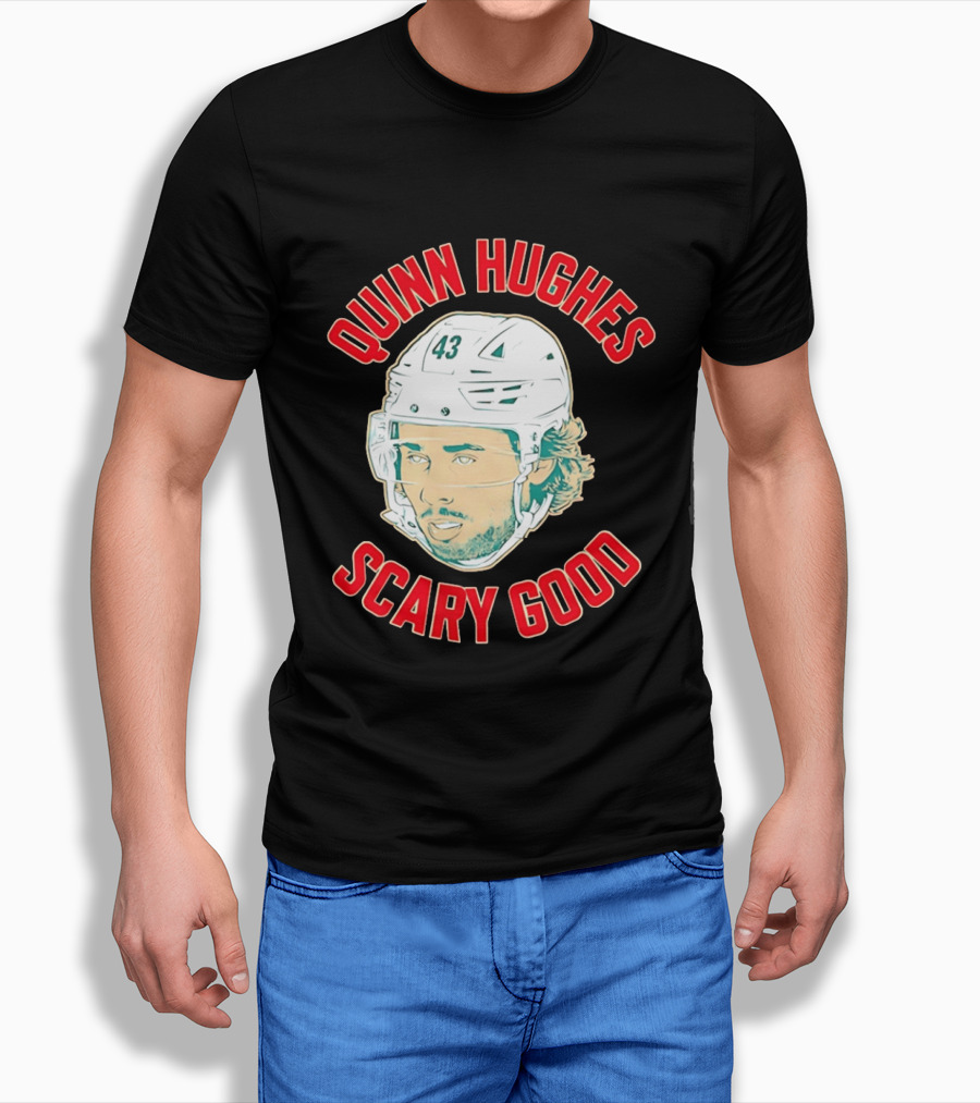 Quinn Hughes Scary Good Hockey 43 T-Shirt