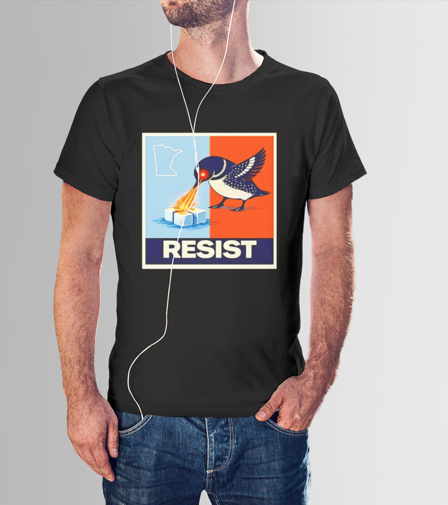 Resist Minnesota Loon Melting ICE Protest T-Shirt