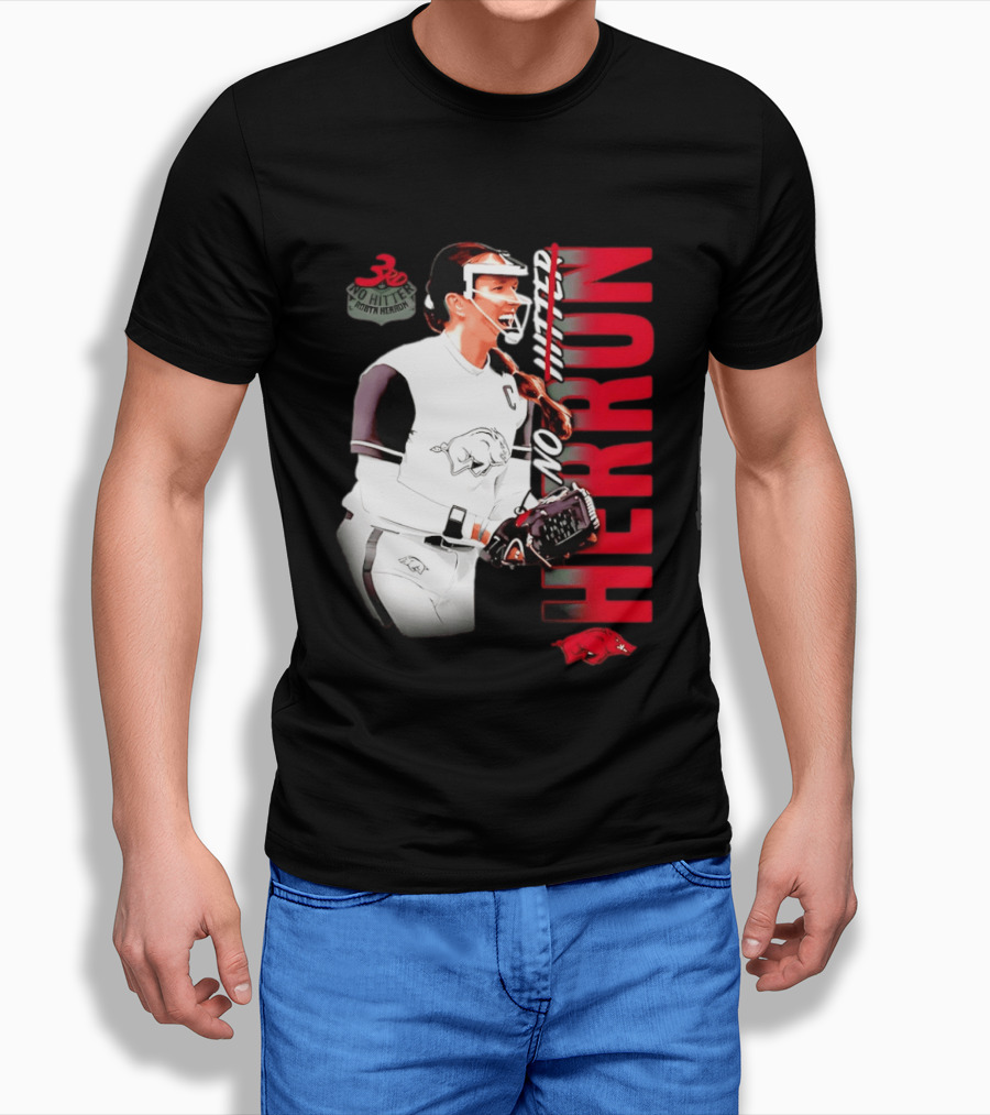 Robyn Herron Arkansas Razorbacks No Hitter No Hitz Herron T-Shirt