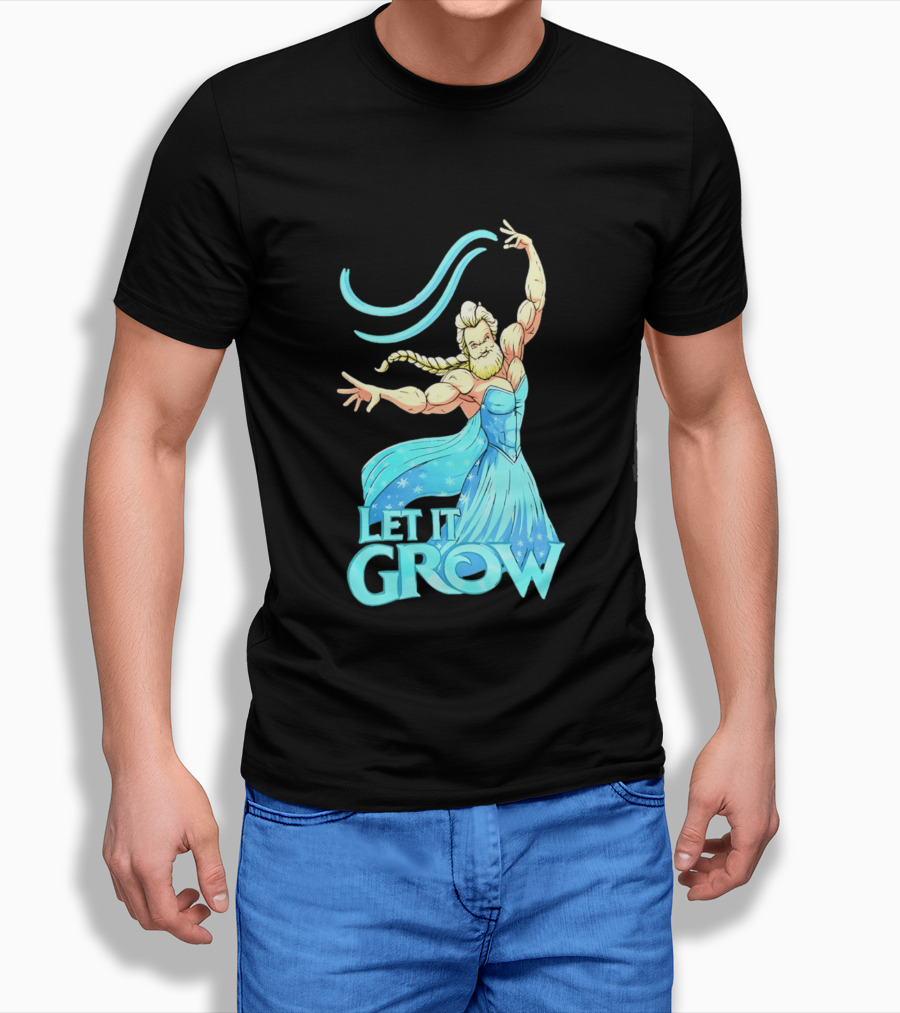 Let It Grow Frozen Elsa Muscular T-Shirt