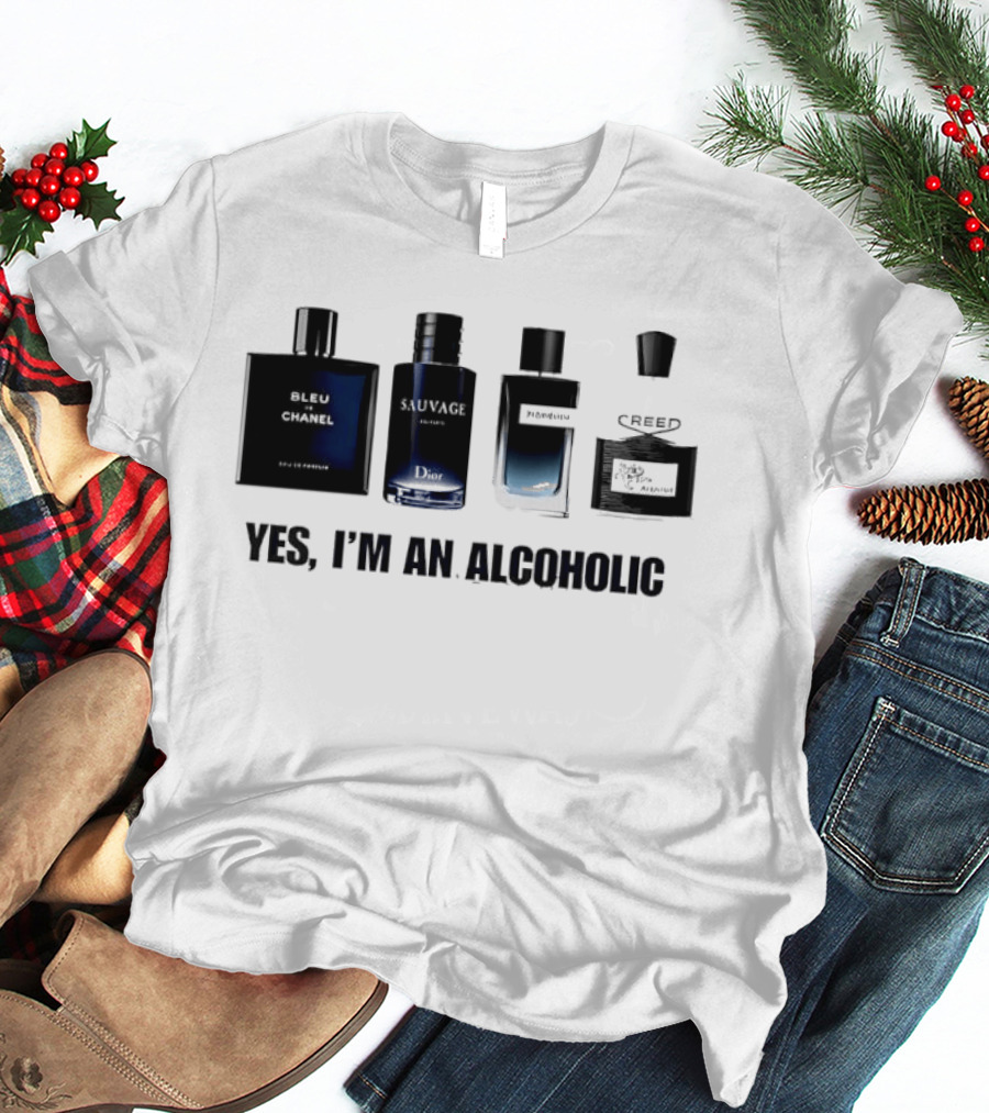 Yes I'm An Alcoholic Creed Perfume Men T-Shirt