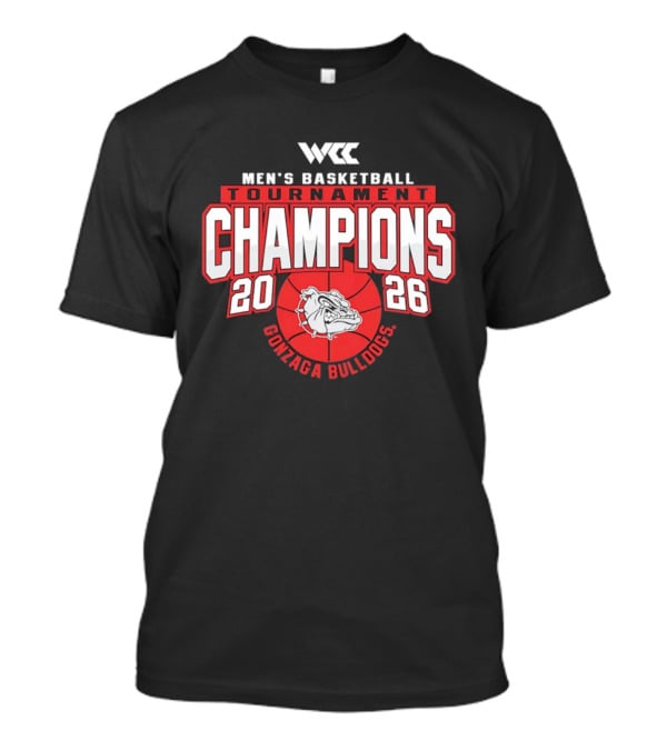 WCC Men's Basketball Tournament Champions 2028 Gonzaga Bulldogs T-Shirt