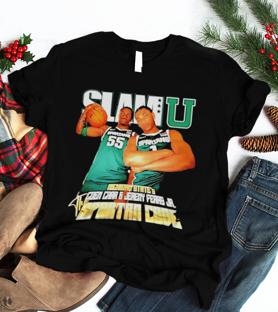 Michigan State Spartans Coen Carr Jeremy Fears Jr SlamU The Spartan Code T-Shirt