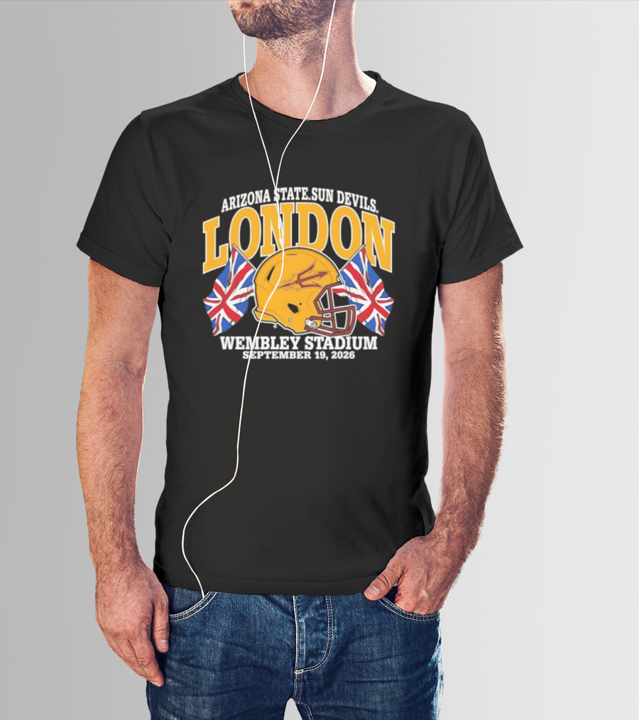 Arizona State Sun Devils London Wembley Stadium September 19 2026 T-Shirt