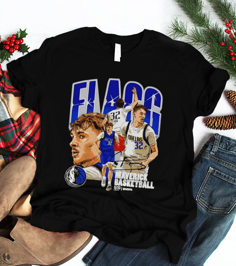 Maverick Basketball Cooper Flagg Dallas NBA 32 Collage T-Shirt