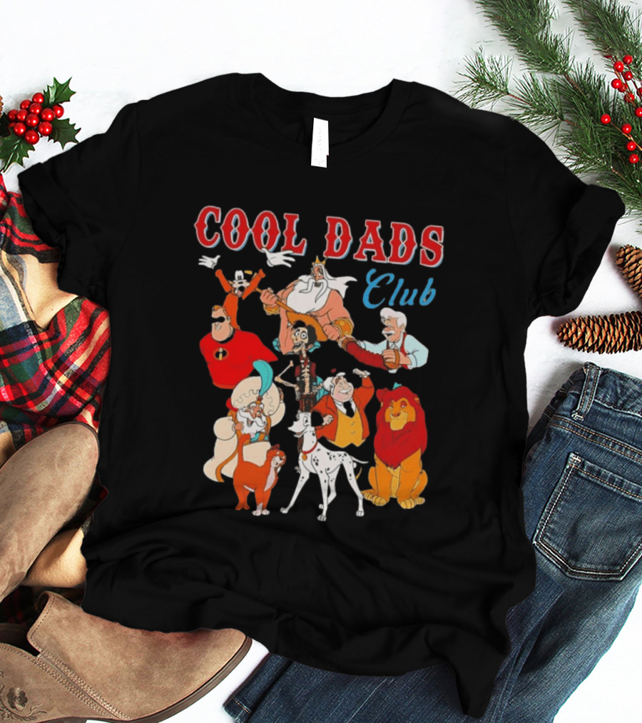 Cool Dads Club Disney Cartoon Characters Magic Fathers Pixar Animation T-Shirt