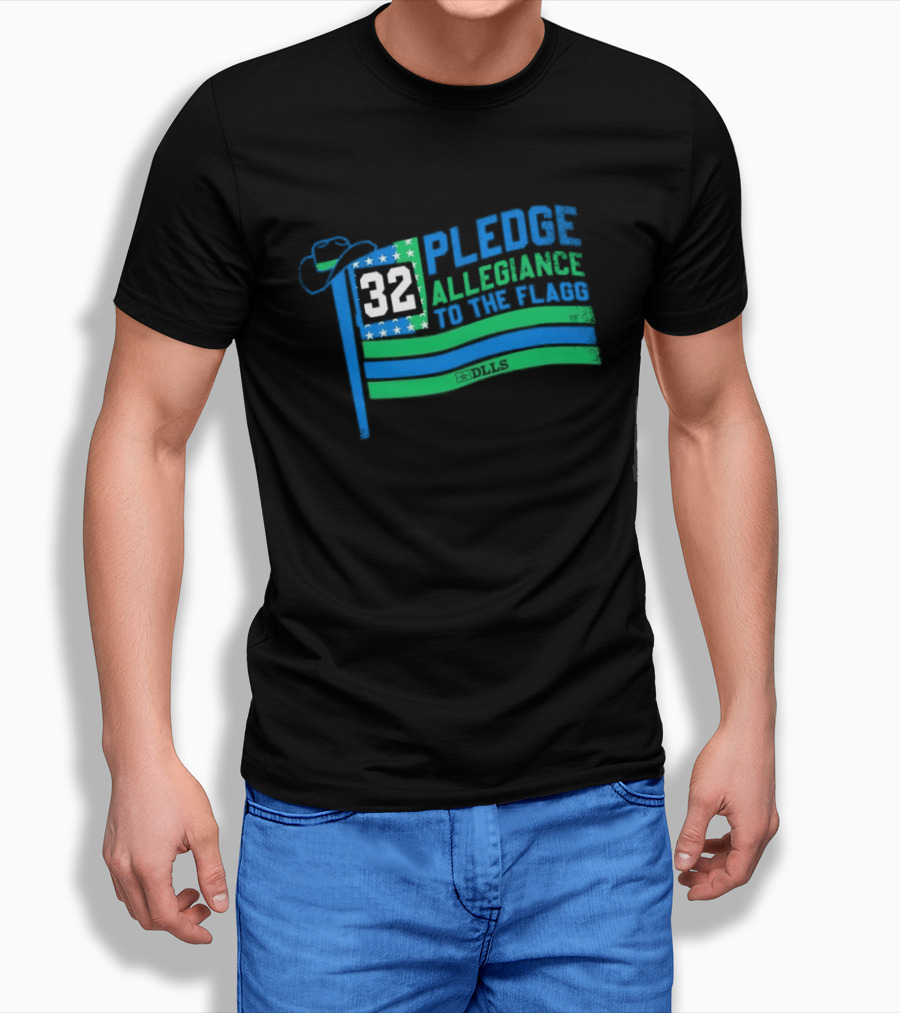 Dallas Mavericks Basketball Number 32 Pledge Allegiance To The Flag DLLS T-Shirt