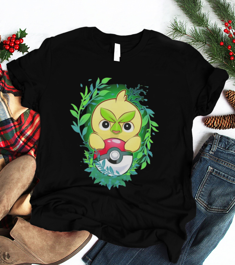 Pokémon Browt Grass Chicken Pokeball Forest T-Shirt