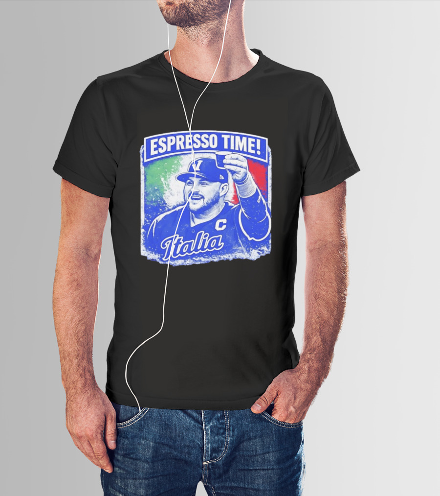 Espresso Time Italia Italy Baseball Celebration T-Shirt