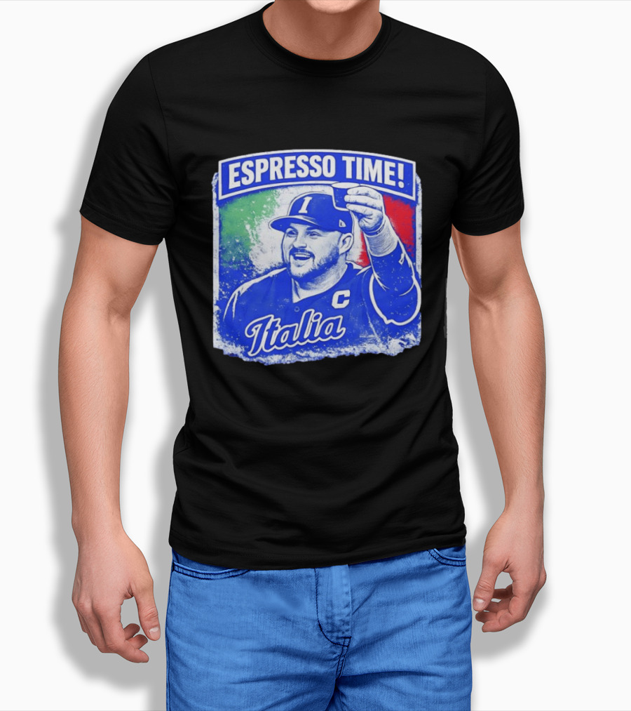 Espresso Time Italia Italy Baseball Celebration T-Shirt