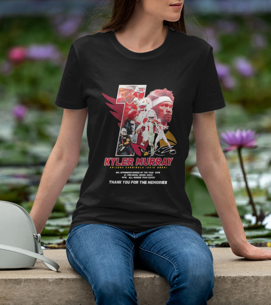 Kyler Murray Arizona Cardinals NFL Offensive Rookie Of The Year Pro Bowl All Rookie Team Thank You For The Memories T-Shirt