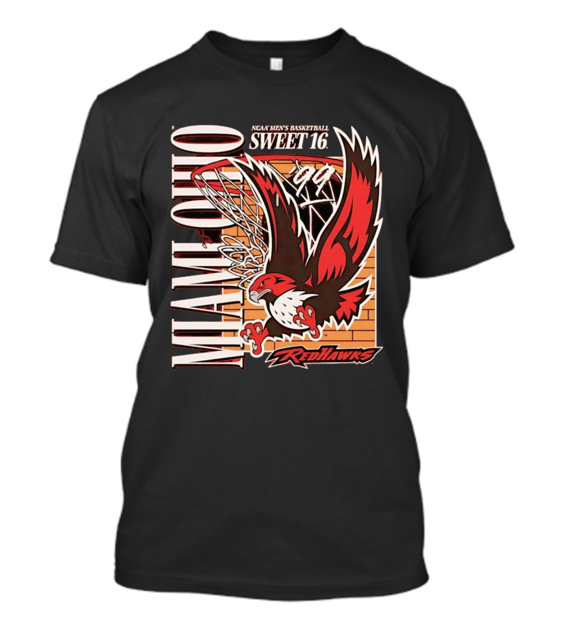 Miami Ohio RedHawks NCAA Men's Basketball Sweet 16 1999 T-Shirt