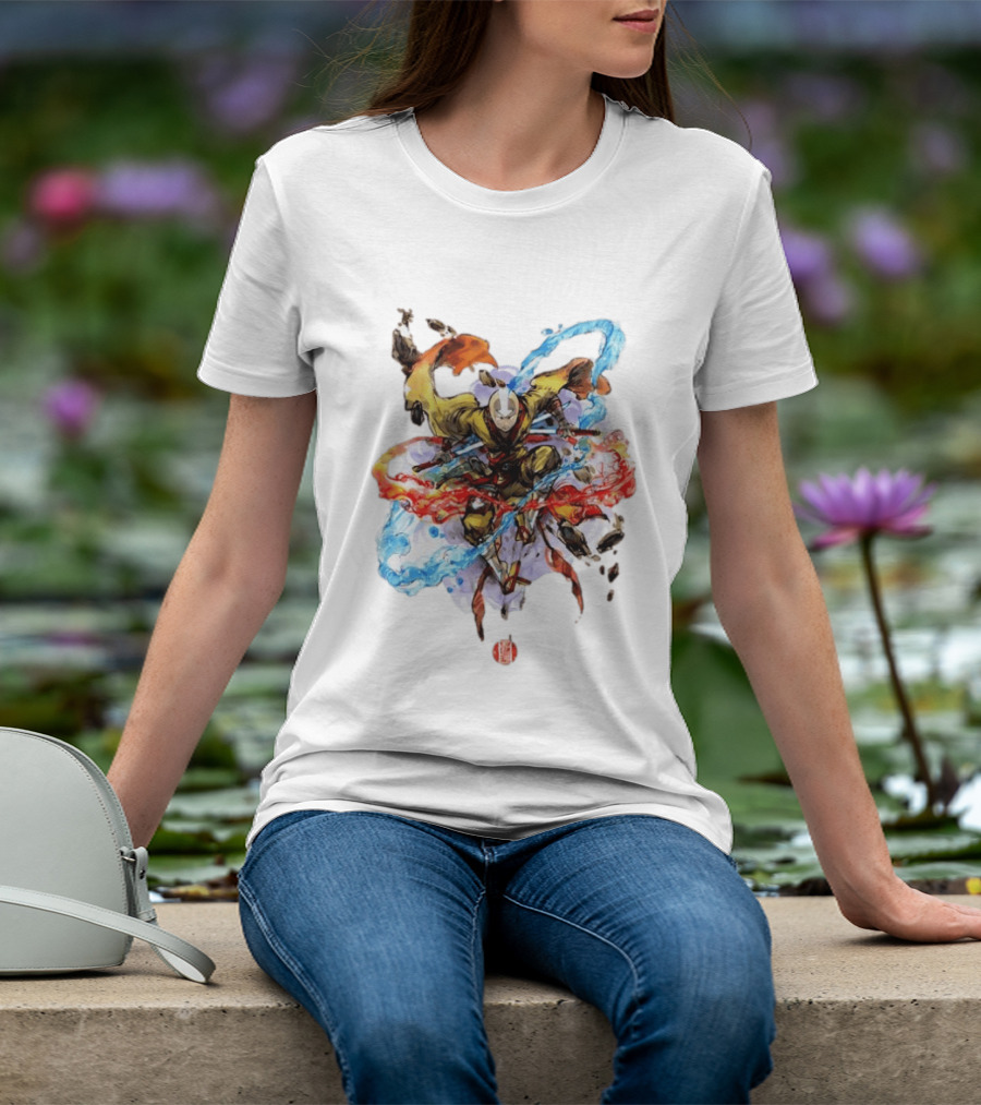 Aang Avatar The Last Airbender Elements Mastery Adult T-Shirt