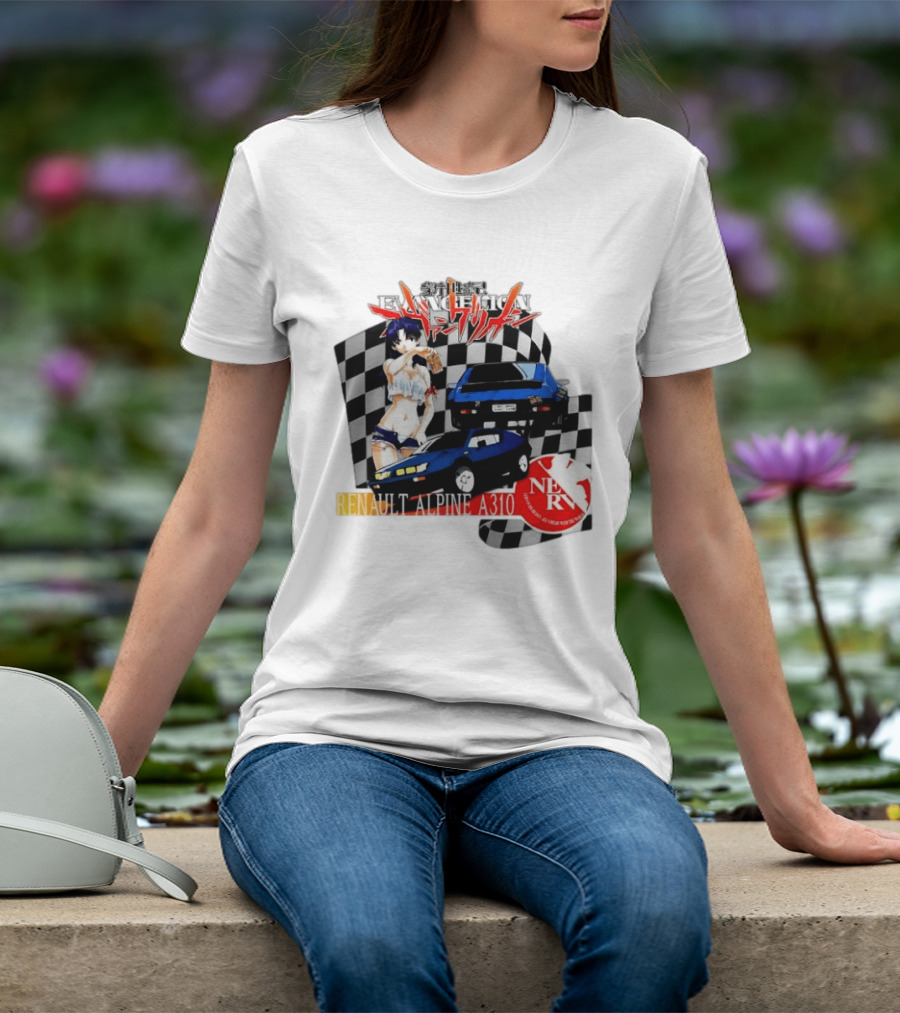 Neon Genesis Evangelion NERV Renault Alpine A310 Racing Anime T-Shirt