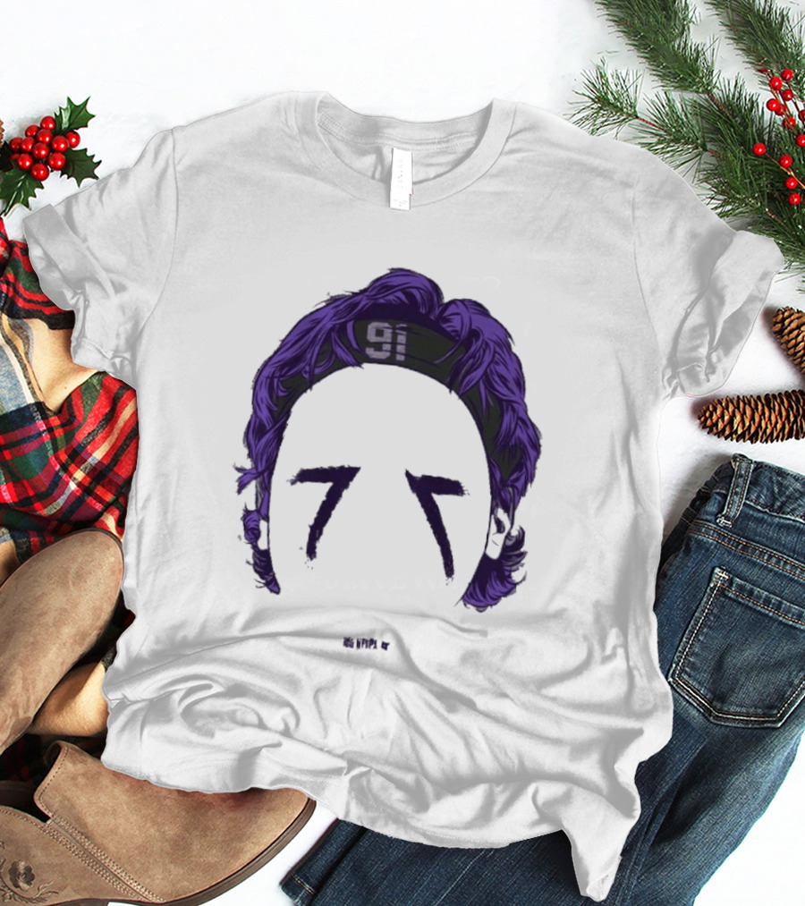 Original Trey Hendrickson 91 Baltimore Blank Face T-Shirt