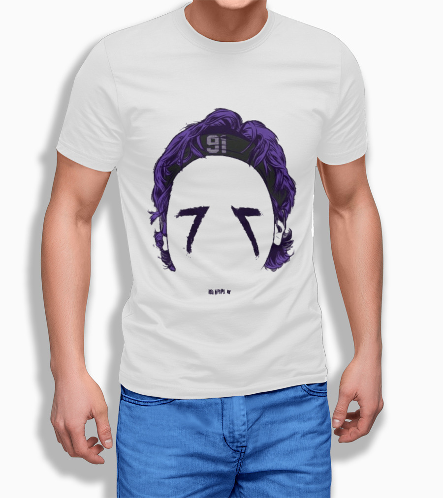 Original Trey Hendrickson 91 Baltimore Blank Face T-Shirt