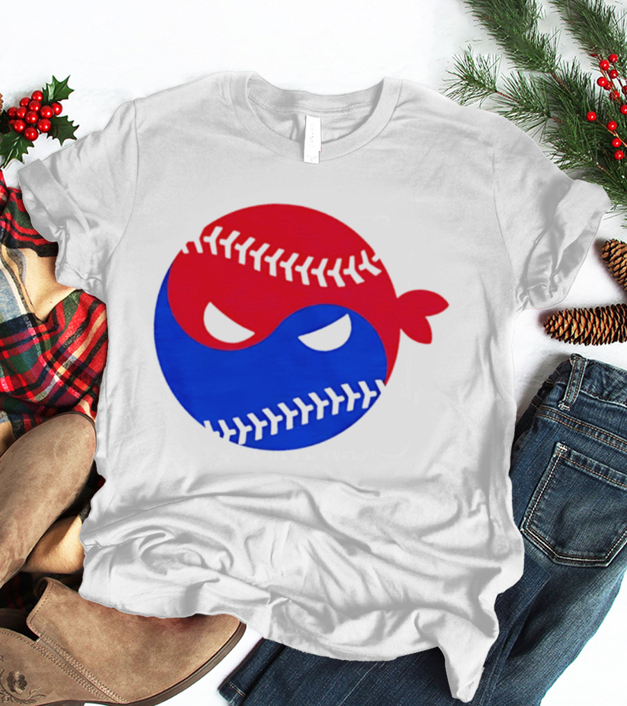 Pitching Ninja South Korea Baseball Yin Yang T-Shirt