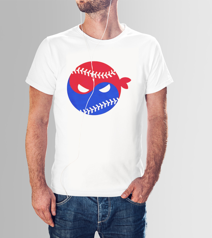 Pitching Ninja South Korea Baseball Yin Yang T-Shirt