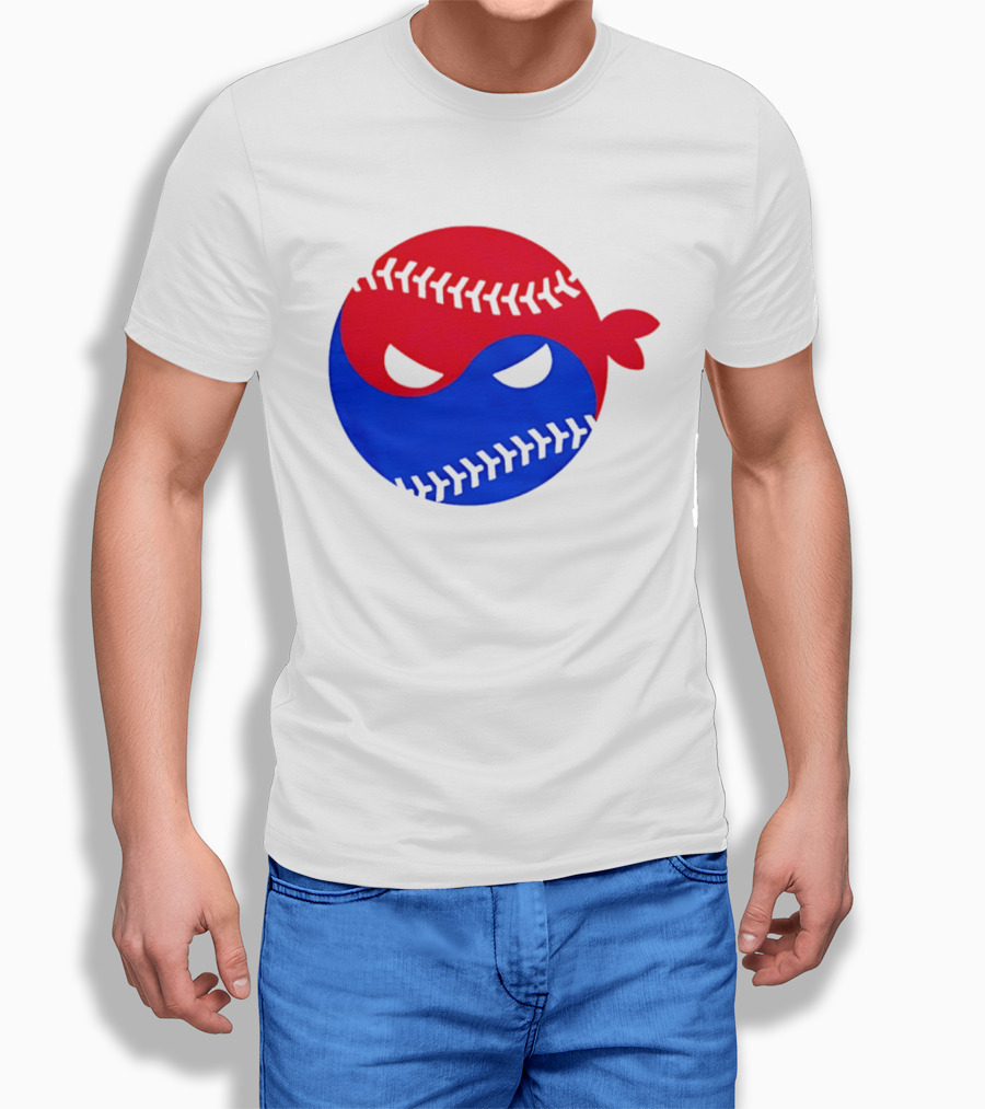 Pitching Ninja South Korea Baseball Yin Yang T-Shirt