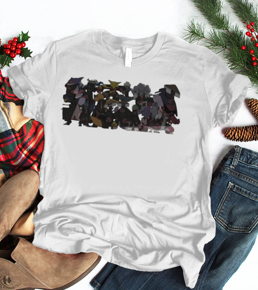 Pokémon Akatsuki Characters With Cloaks And Clouds T-Shirt