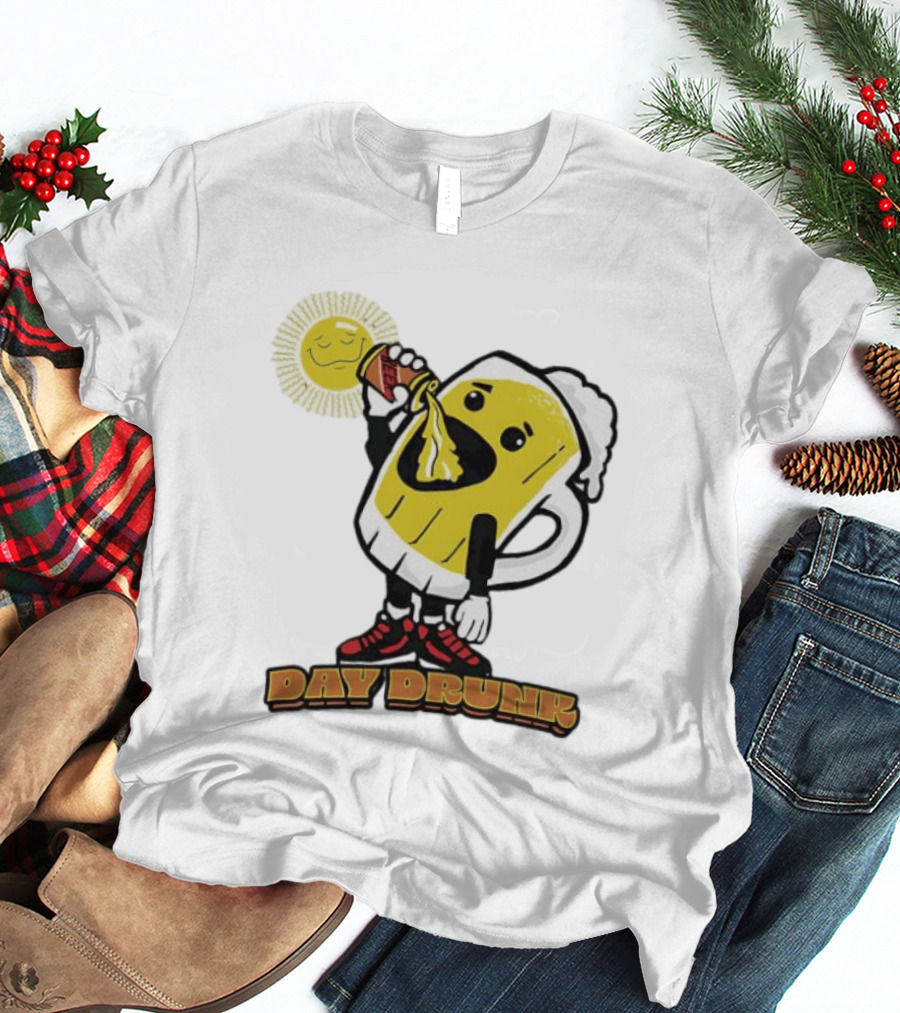 Day Drunk Beer With Sun And Sneakers St. Patrick's Day Celebration T-Shirt