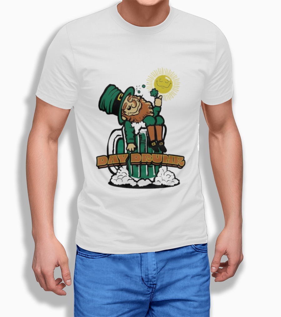 Day Drunk Leprechaun St. Patrick's Day Funny Irish Celebration T-Shirt