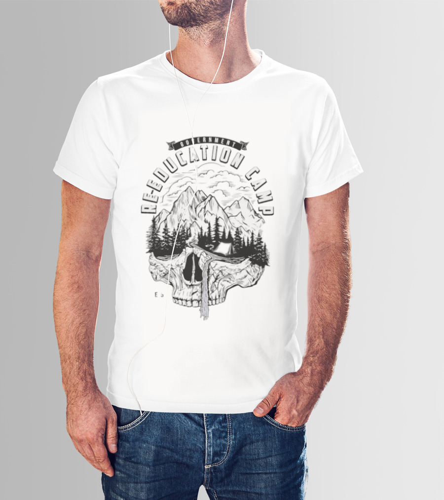 Government Reeducation Camp Est 2032 Skull T-Shirt