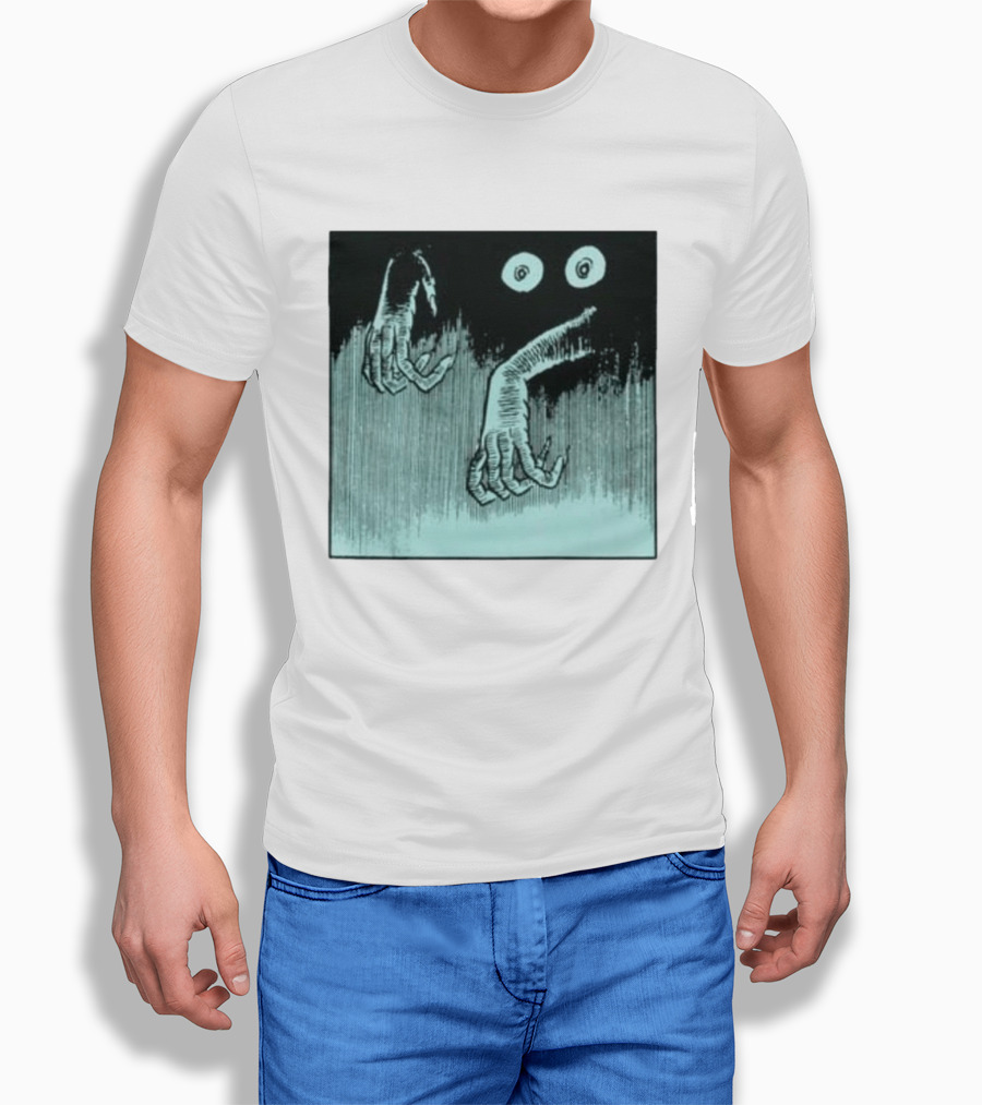 Creepy Eyes And Clawed Hands Emerging From Darkness T-Shirt