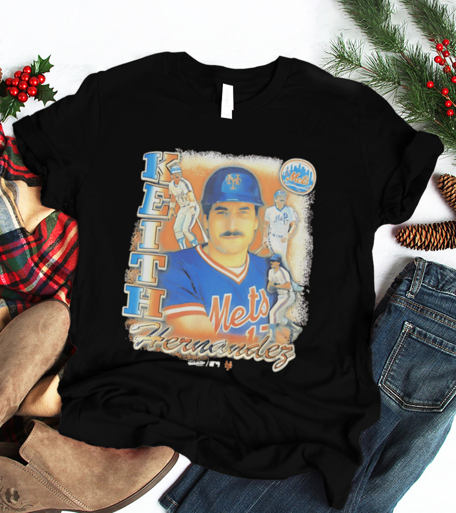 New York Mets Keith Hernandez 1986 Legendary Player Collage T-Shirt