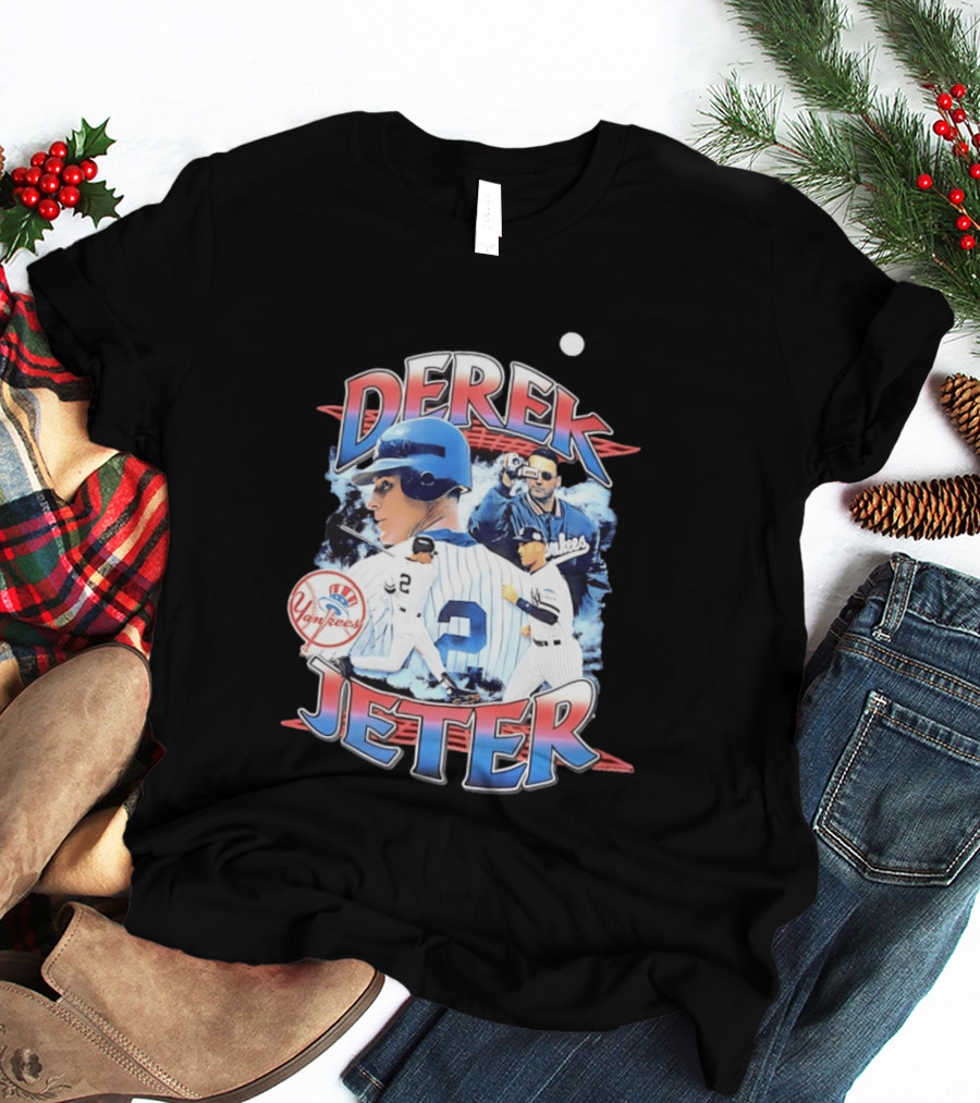 New York Yankees Derek Jeter Legendary Collage Player Yankees T-Shirt